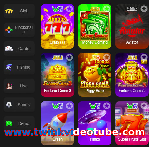 Main screen of Www.twinkvideotube.com game page for PK players